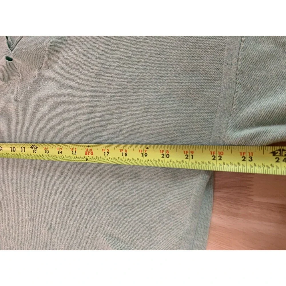 Lou & Grey Women's Size Medium Mint V Neck Knit Pullover Sweater